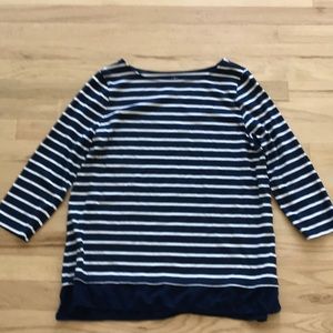 Women’s navy striped top